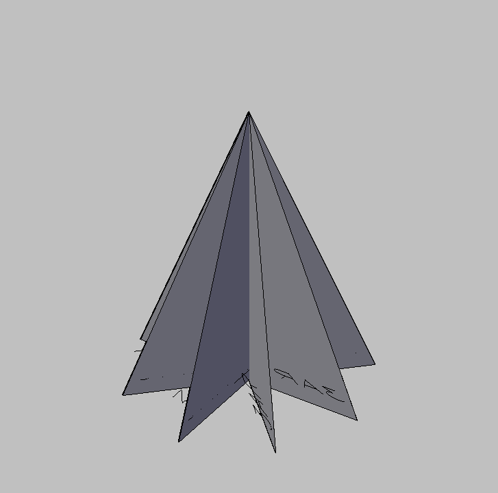 Bloque Autocad Vista de Árbol Pino 04 en 3D